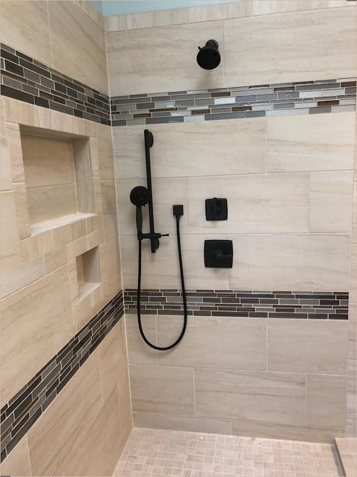 Modern bathroom renovation by Curtis & Sons Plumbing